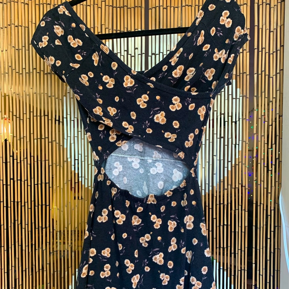 Sunflower cut out dress